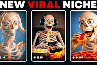 create viral ai skeleton shorts for youtube, tiktok and reels