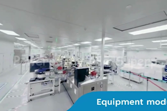 3d industrial technical video robotic assembly line factory equipment animation
