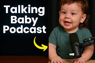 make baby talking podcast, ai baby podcast viral videos