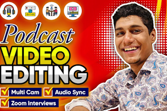 do professional podcast video editing, zoom interviews
