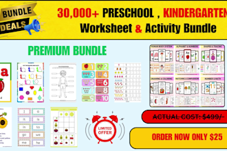 design 30k engaging worksheets activities for preschool and kindergarten