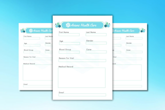design medical form professionally
