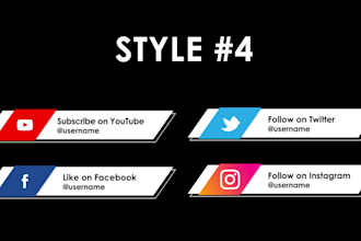 create social media lower third animation