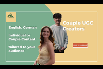 create engaging, relatable storytelling style couple ugc videos