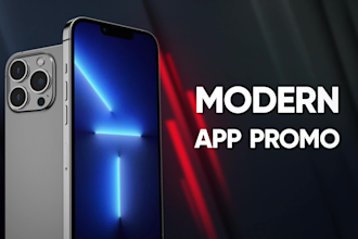 create a modern app promo video for ios or android