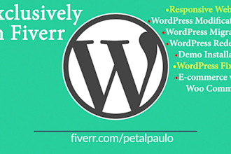 do website development, web design with wordpress