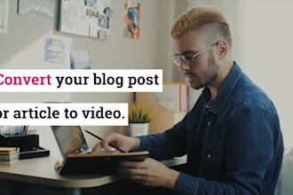 convert article to video in 24 hrs