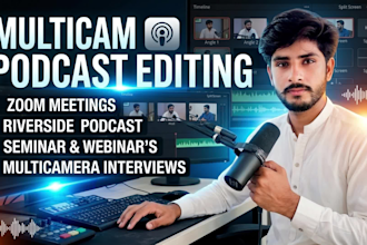 edit multicam interviews and riverside podcast video editing