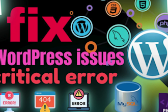 fix wordpress issues critical error wordpress bug fix, provides wordpress help