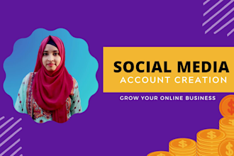 create or set up social media business accounts and pages