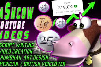 create engaging cash cow videos for youtube with human vo