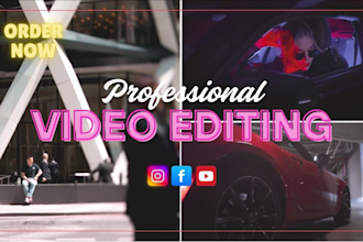 do events promos reels, ads, commercial, wedding, cooking video editing