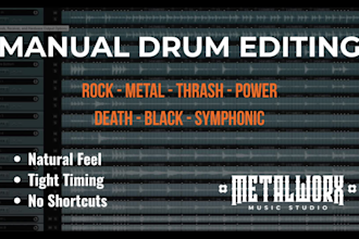 manually edit and quantize your rock or metal drums