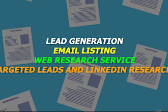 do b2b lead generation, contact lists and prospect list building