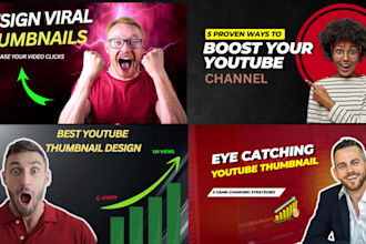 design viral and clickable youtube thumbnails