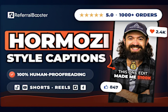 edit tiktok, reels, youtube shorts, hormozi style captions
