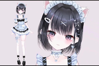 design and rig live2d vtuber model, vtuber model, anime vtuber model for stream