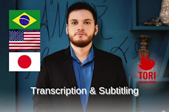 transcribe your japanese, portuguese, english audio file