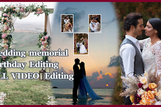 create wedding photo slideshow,funeral,memorial  birthdavideo