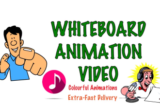 create whiteboard animation video with voiceover in 24 hours