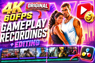 record 4k 60fps original gameplay footage and edit gameplay videos