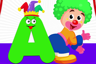 create educational 2d kids learning videos