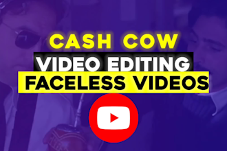 be your faceless youtube video editor,instagram reels,tiktok