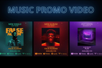 do a music promo video, trailer, teaser, previews video for social media