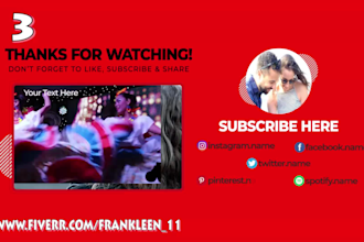 do custom youtube end card end screen outro video