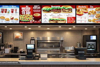 design digital menu, tv menu, and animated menu screen