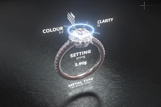 do realistic 3d jewelry animation 3d jewelry design 3d rendering ring animation