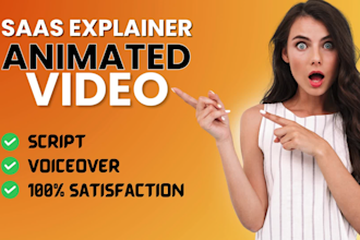create 2d animated saas explainer demo video for your product, website or app