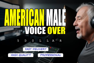 record an american male voice over