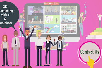 create 2d animated sales videos or 2d explainer video in 24h