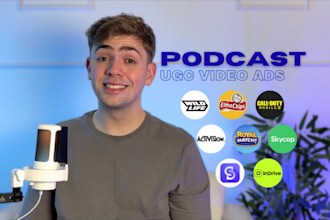 create engaging male podcast style ugc videos