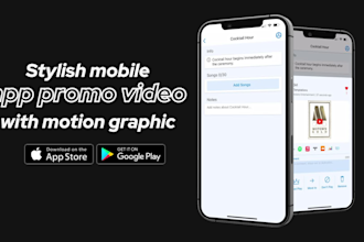 do stylish mobile app promo video with motion graphic