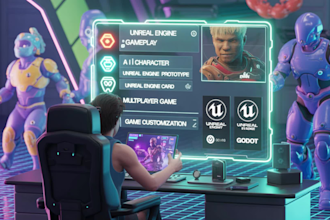 develop unreal engine game, mechanics, prototype, animation, ai behavior