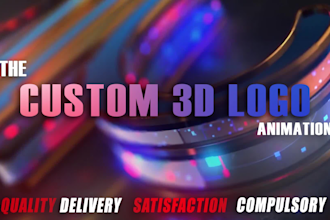 create beautiful custom 3d logo animation intro