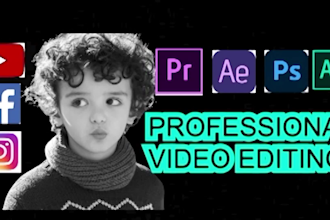 professional youtube and vlogs video editing in 24 hours