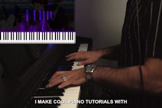 make a piano tutorial with synthesia and visual effects