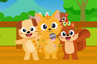 create 2d kids animation video