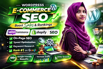 do shopify SEO, woocommerce services for store rank and sales