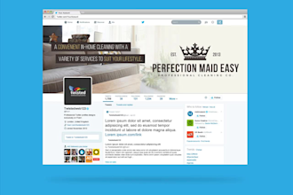 design a twitter header, facebook cover or social banner