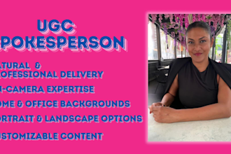 be your ugc host or spokesperson