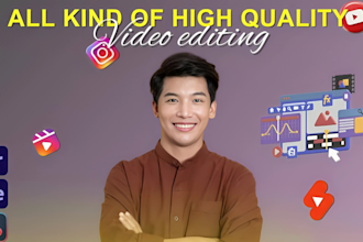 edit your long and short form videos for youtube, social media