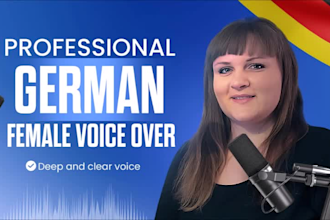 record a female german voice over