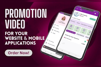 create modern mobile app promo video or app explainer video,
