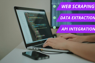 scrape data,content from websites,API to CSV,excel, json, or database