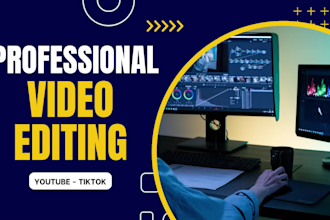 make a professional video editing for youtube, tiktok, etc