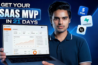 build ai saas mvp, saas dashboard, full stack saas web app and custom saas app